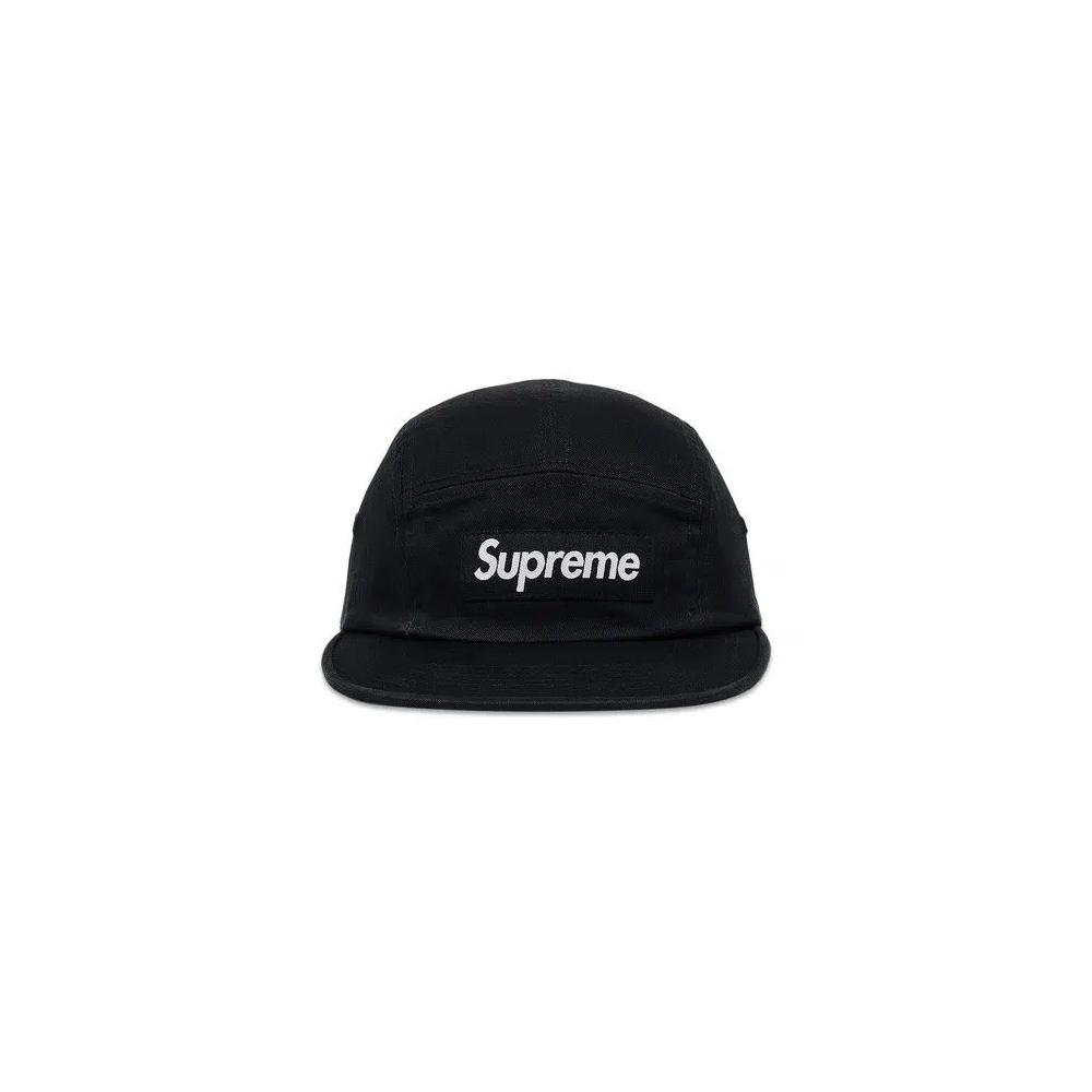 Кепки Supreme Washed Chino Twill Camp Cap 'Черный' 1