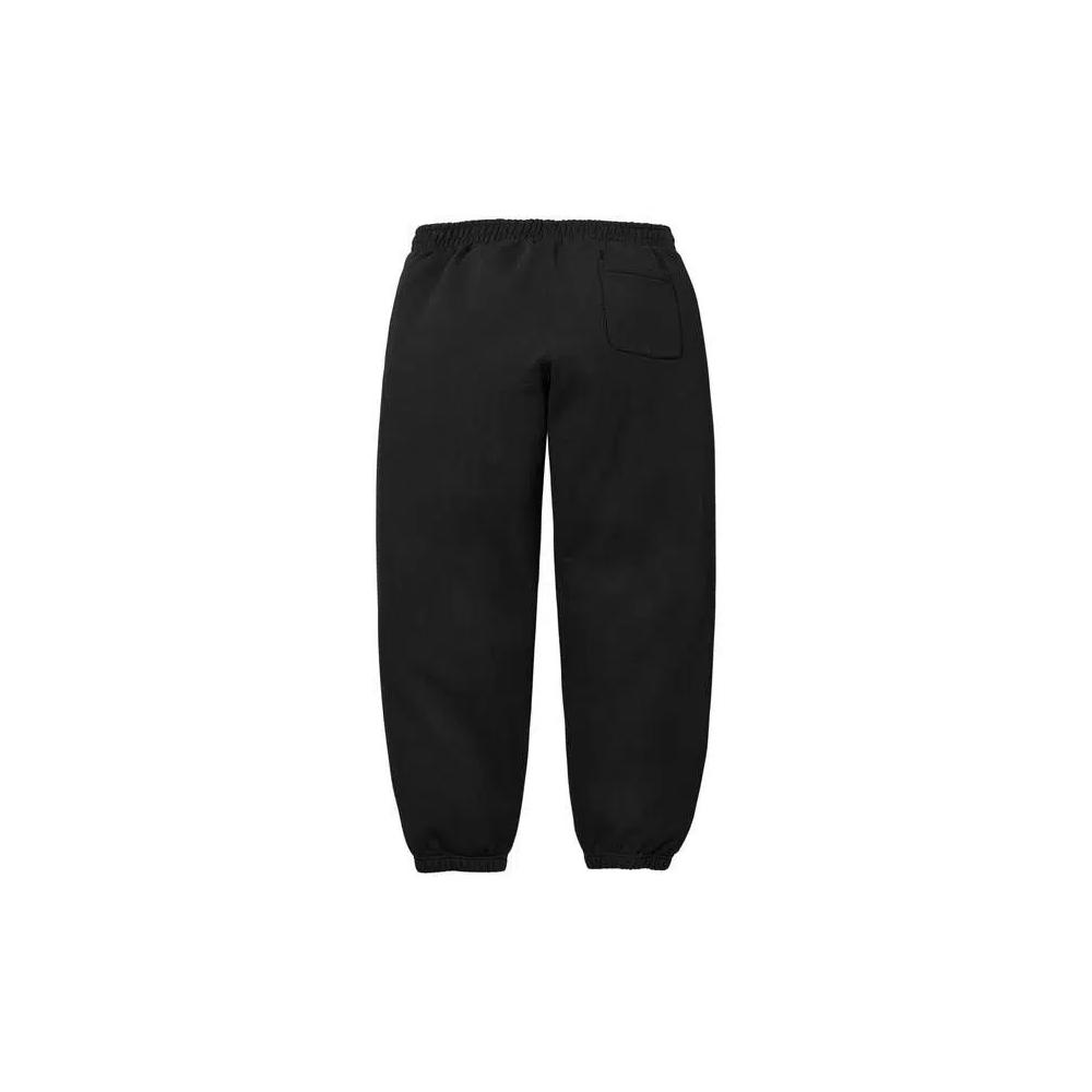 Штаны Supreme Satin Appliqué Sweatpant 'Black' 2