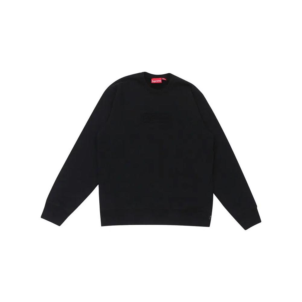 Свитшоты Supreme Cutout Logo Crewneck 'Black' 1