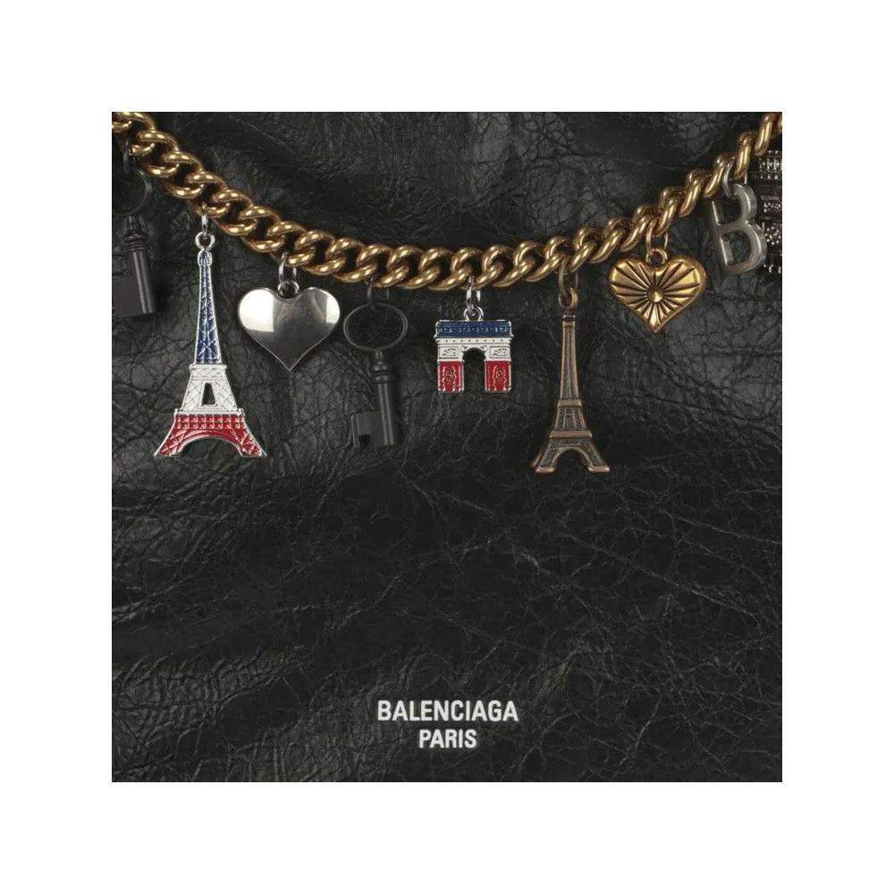 Сумки-тоут Balenciaga Crush Leather Medium Tote 'Черный' 3