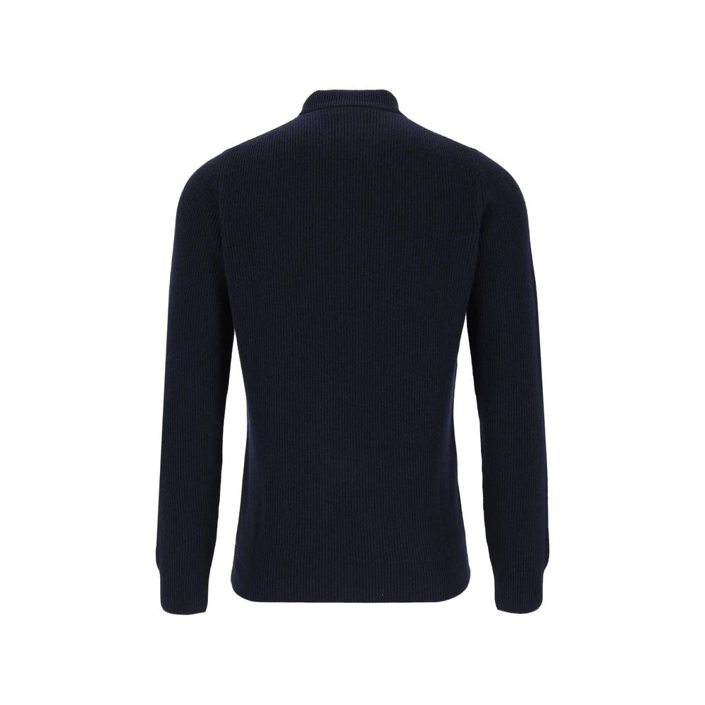 ribbed-knit polo shirt 2