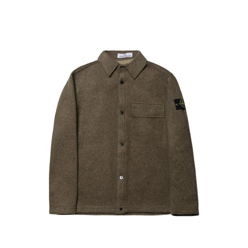 Compass patch wool overshirt 1