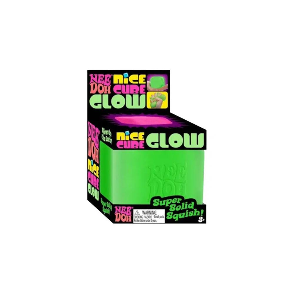 Игрушки и наборы для игр NeeDoh Nice Cube Glow Squishy Fidget Toy 'Green' 1