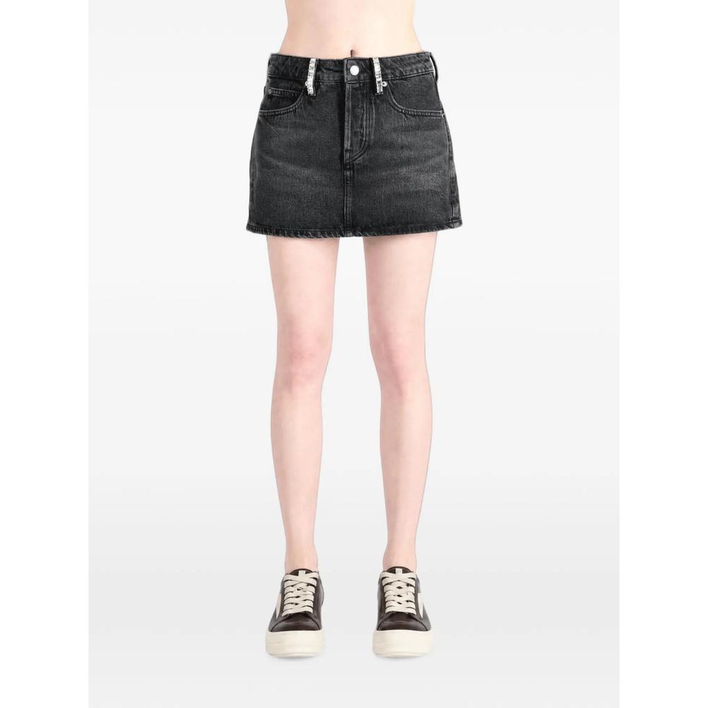 crystal-embellished aged-effect skirt 2
