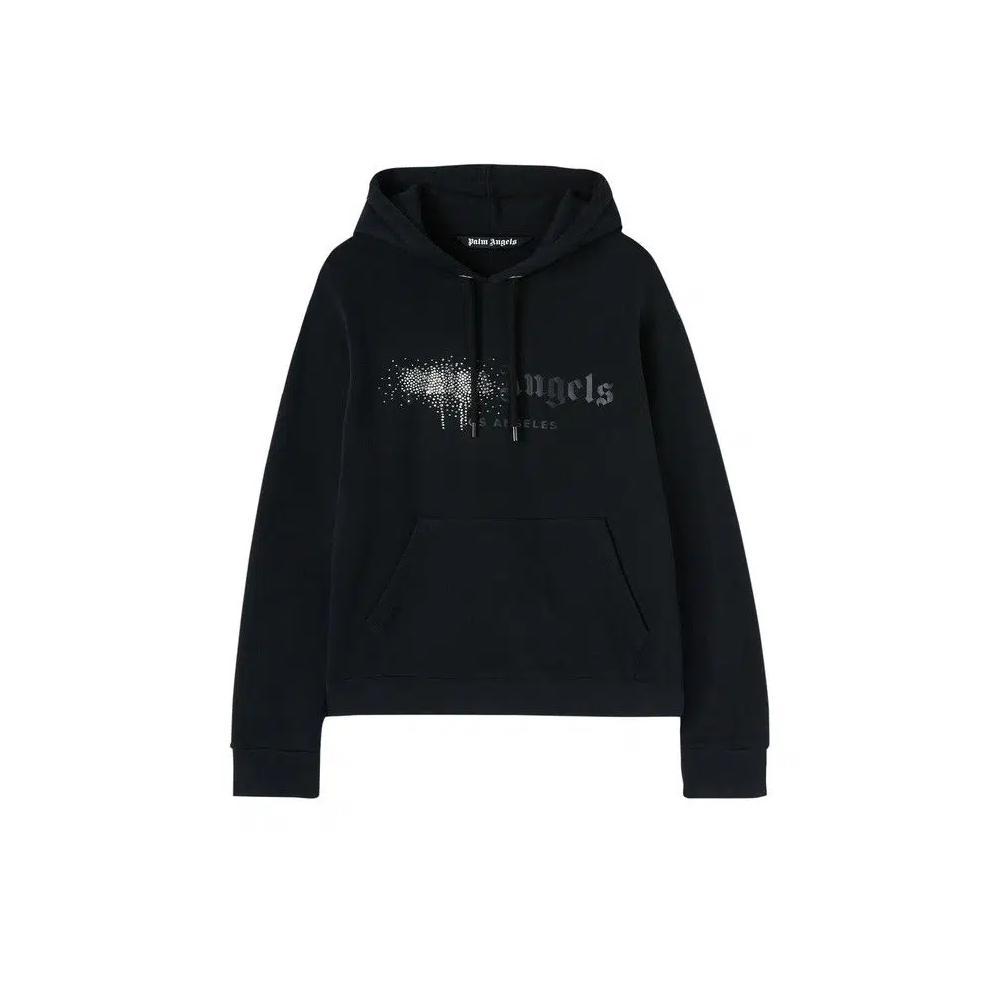 Худи Palm Angels Rhinestone Sprayed Hoody 'Black' 1