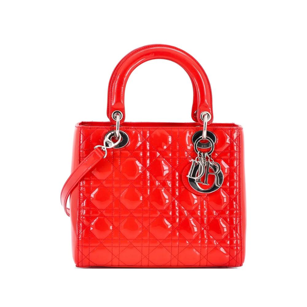 Стеганая сумка-сэтчел Lady Dior NM Bag Cannage среднего размера 1