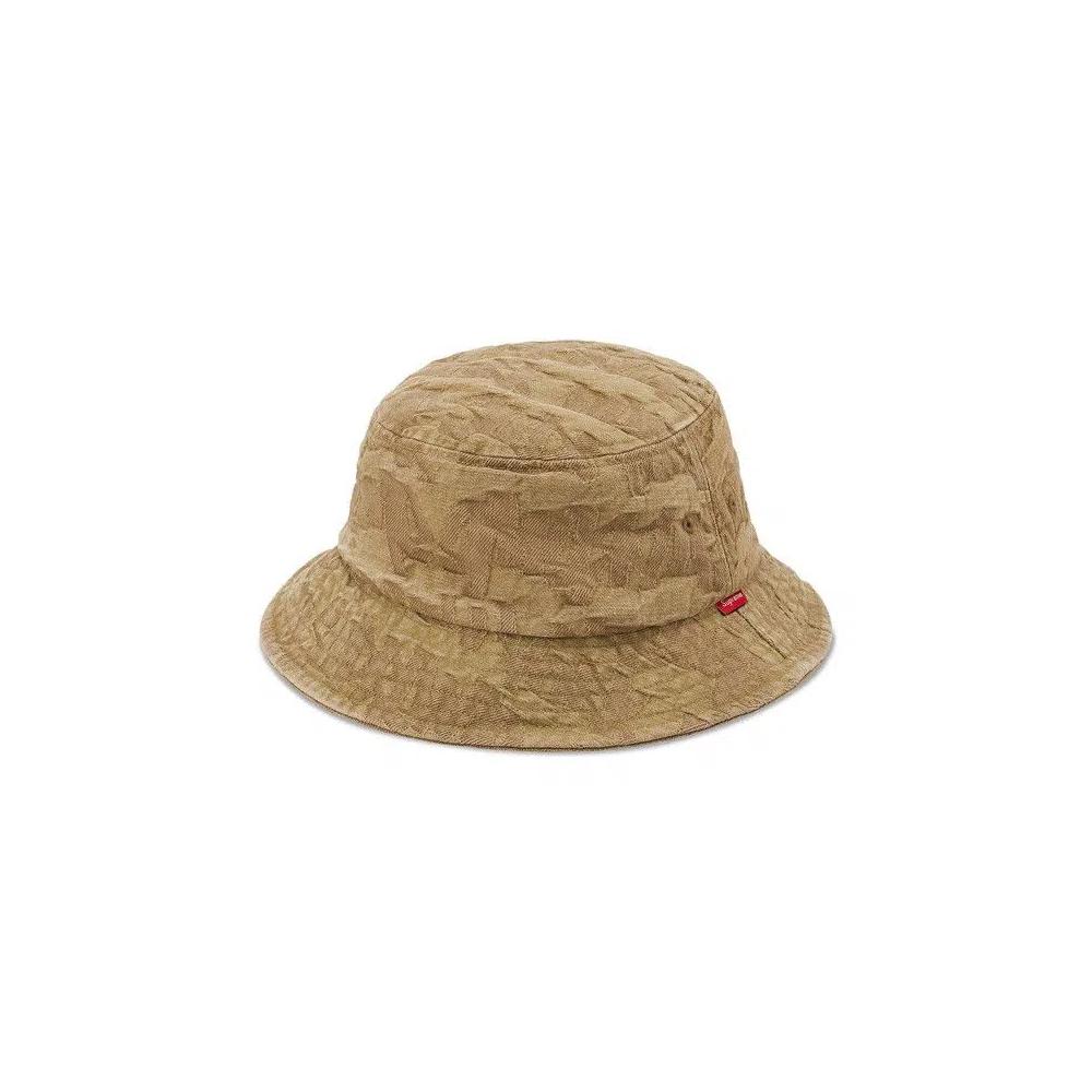 Головные уборы Supreme Fat Tip Jacquard Denim Crusher 'Olive' 1