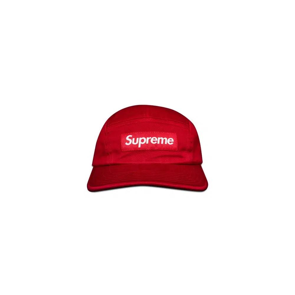Кепки Supreme Washed Chino Twill Camp Cap «Red» 1