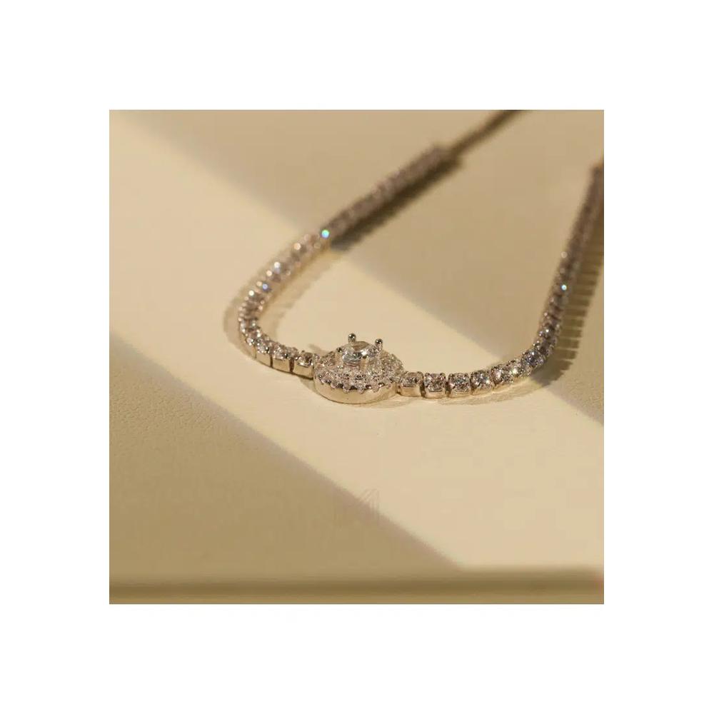 Серебряный браслет Made For The Night с круглым фианитом из стерлингового серебра 925 2