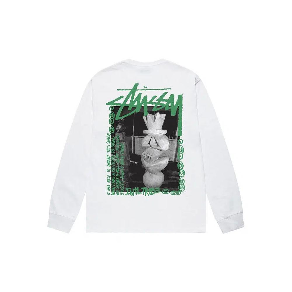 Футболка Stussy Landin Long-Sleeve Tee 'Белый' 2