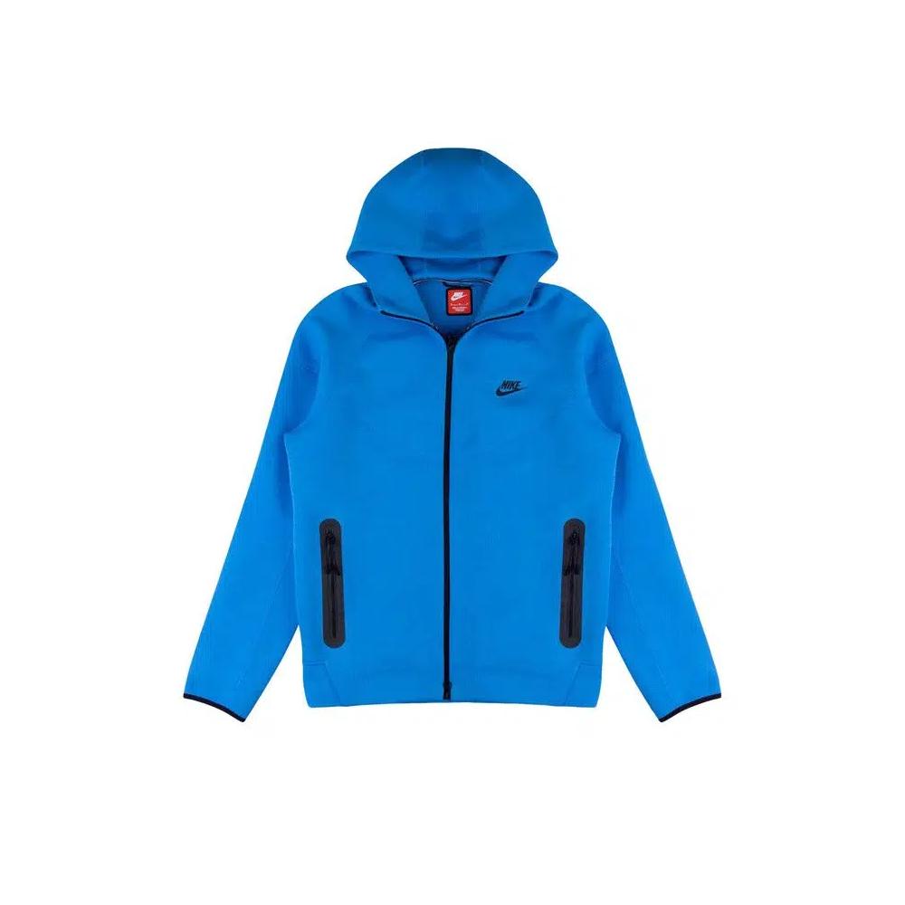 Флисовые куртки Nike Sportswear Tech Fleece Windrunner Full Zip Hoodie 'Light Photo Blue/Black' 1