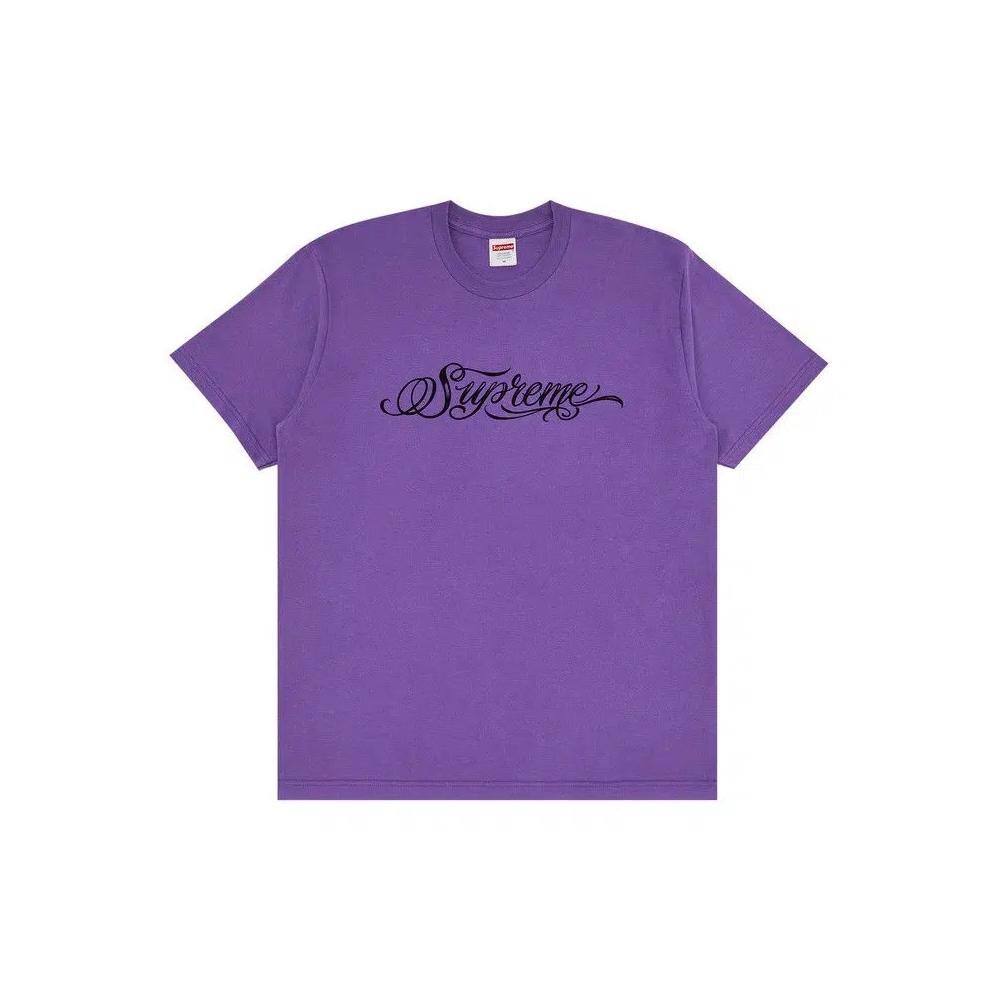 Футболки с коротким рукавом Supreme Script Tee 'Фиолетовый' 1
