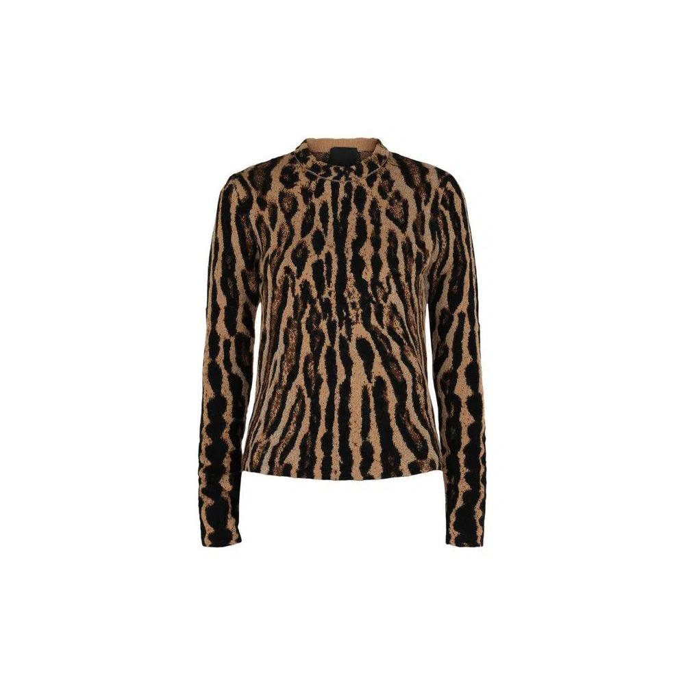 Свитера Givenchy Cropped Leopard Print Knit Sweater 'Brown/Black' 1