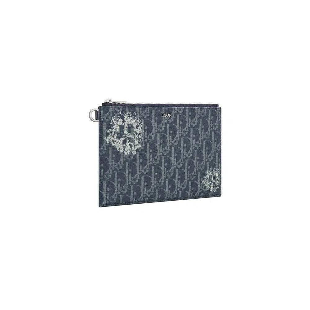 Косметички Dior x Denim Tears A5 Pouch 'Blue' 3