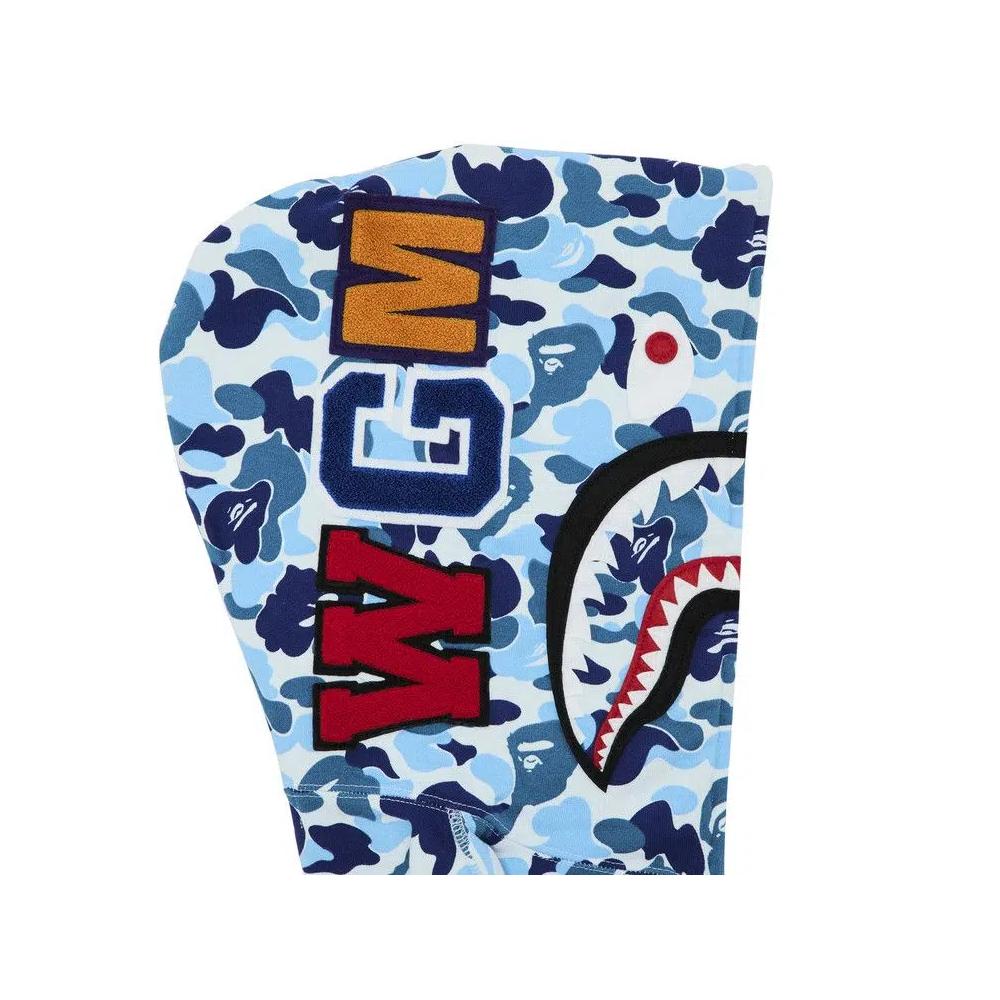 Молнии BAPE ABC Camo Shark Full Zip Hoodie 'Blue' 4