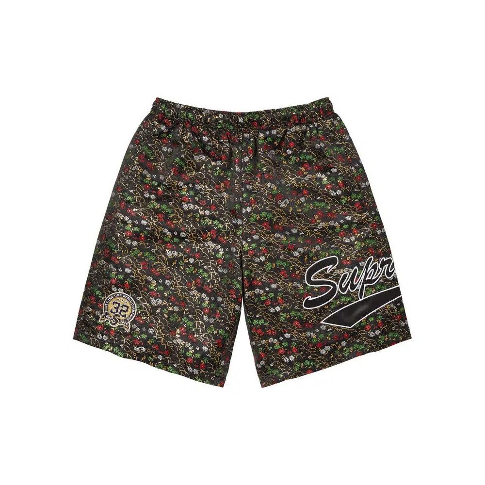 Шорты Supreme Floral Jacquard Short 'Черный' 1