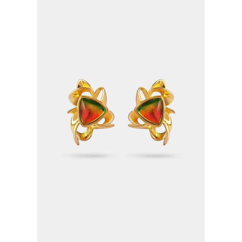 Amour Bloom Ammolite серьги-гвоздики 037 с позолотой 1