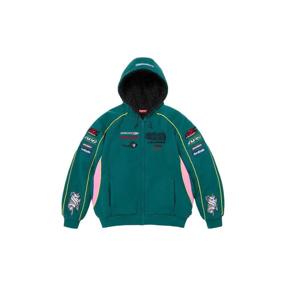 Худи Supreme Racing Lined Zip Up Hooded Sweatshirt 'Dark Teal' 1