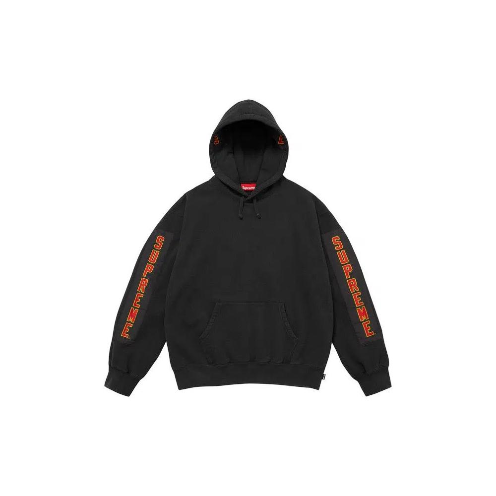 Худи Supreme Woven Patches Hooded Sweatshirt 'Black' 1