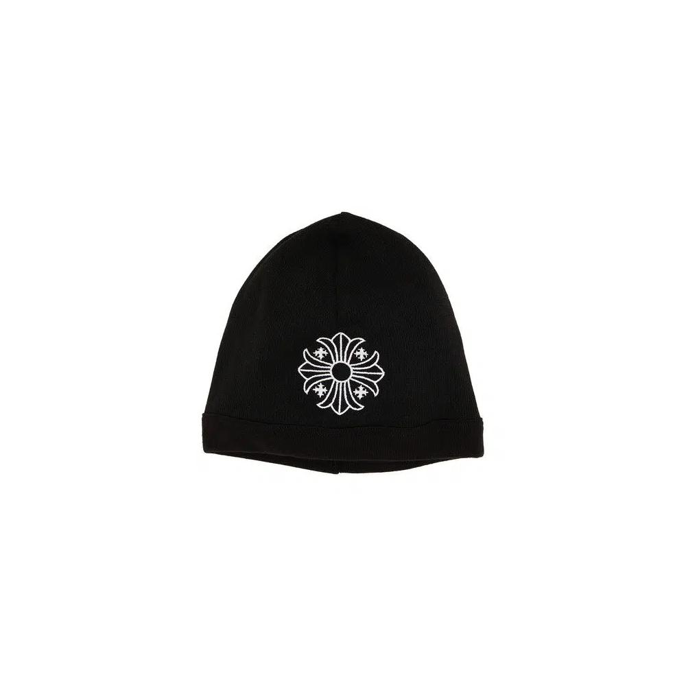 Шапки-бини Chrome Hearts Skully Cross Logo Beanie 'Black/White' 1