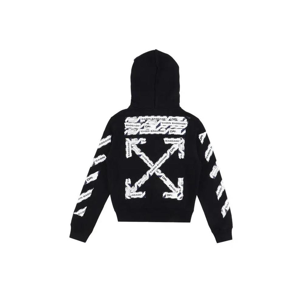 Худи Off-White Baggage Tape Arrows Zip Hoodie 'Black' 2