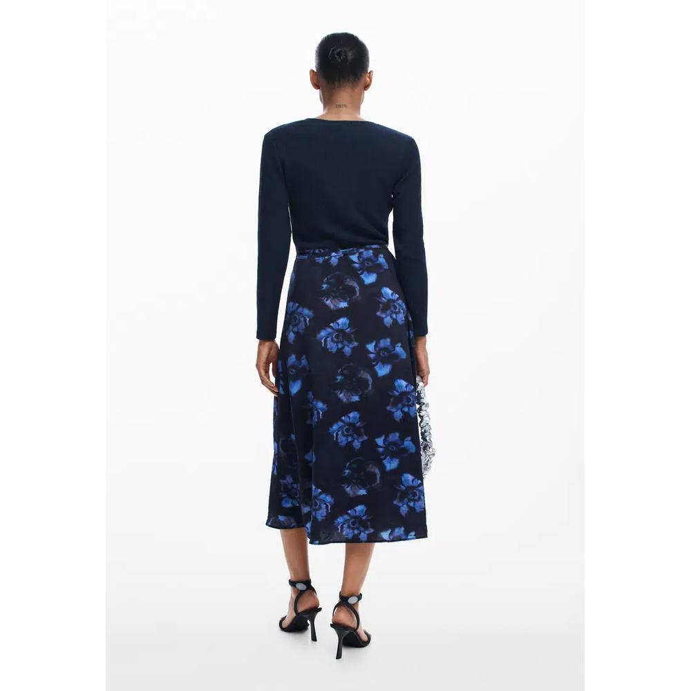 Desigual Женское комбинированное платье-миди. 3
