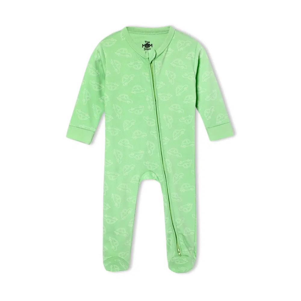 The Mom Store Vroom Vroom Детский Комбинезон На Молнии - Зеленый 5