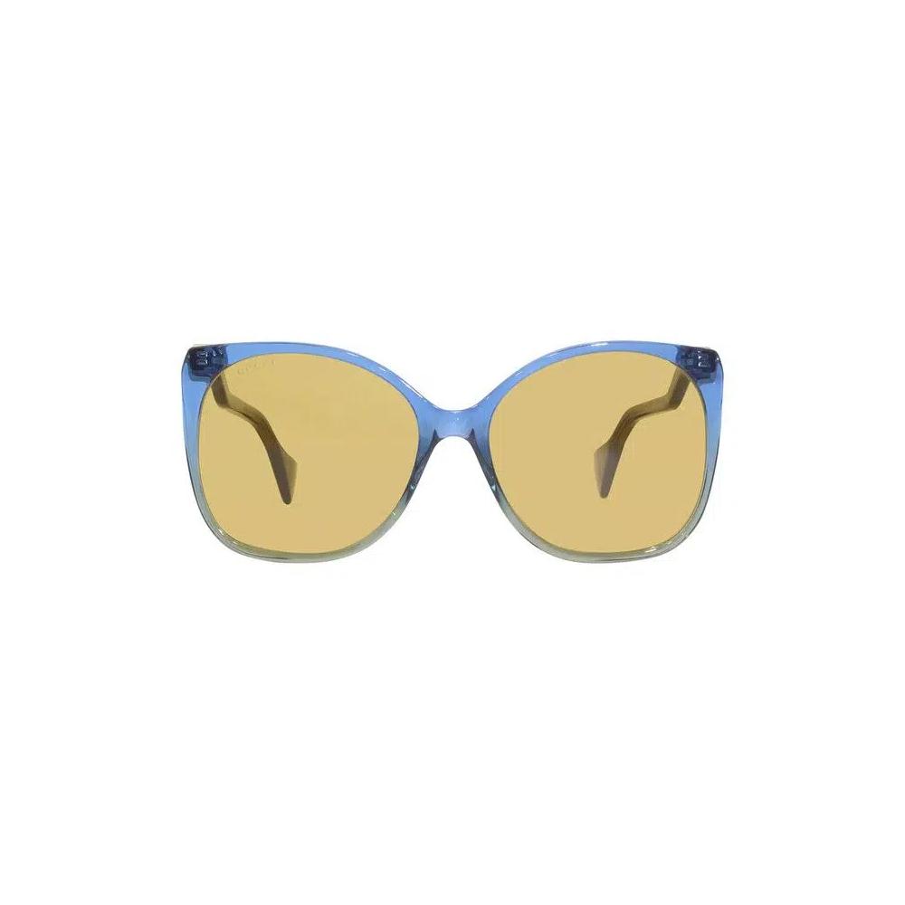 Квадратные солнцезащитные очки Gucci 'Blue/Brown' 2