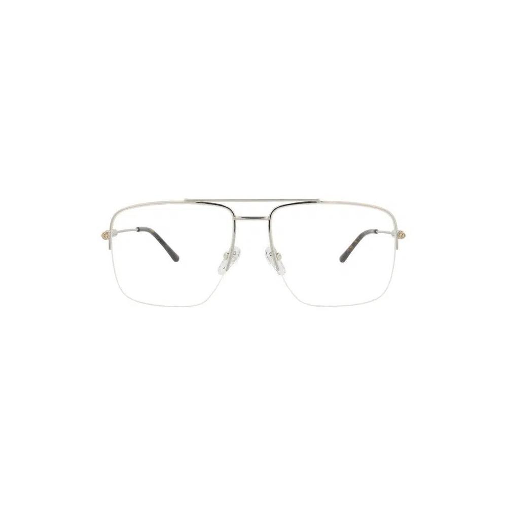 Очки Gucci Aviator-Frame Metal Optical Frames 'Серебристый/Прозрачный' 1