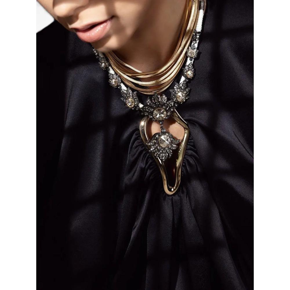 yellow gold Art Deco necklace 2