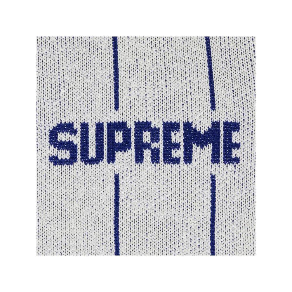 Свитеры Supreme Pinstripe Varsity Zip Up Sweater 'White' 3