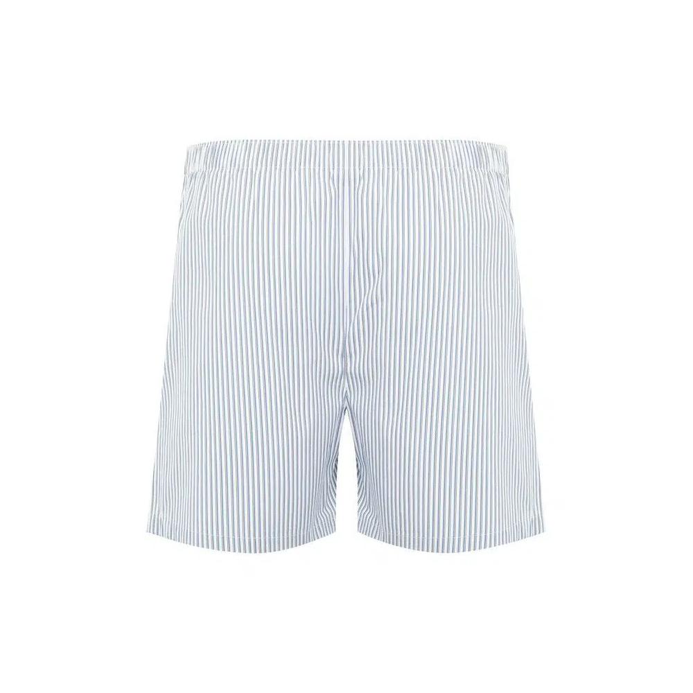 Шорты Saint Laurent Striped Cotton Poplin Shorts 'Craie Noir/Bleu' 2
