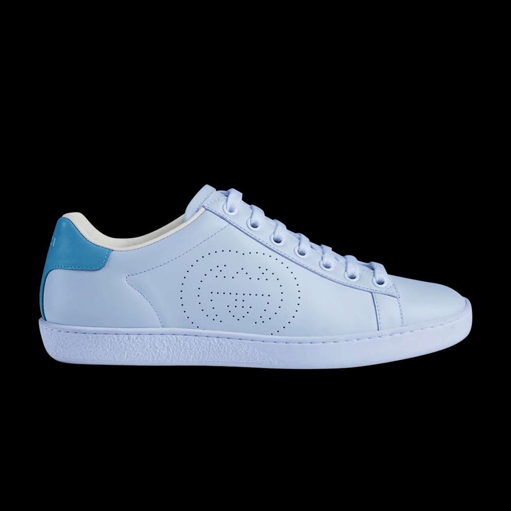 Кроссовки Gucci Wmns Ace 'Interlocking G - Blue' 1