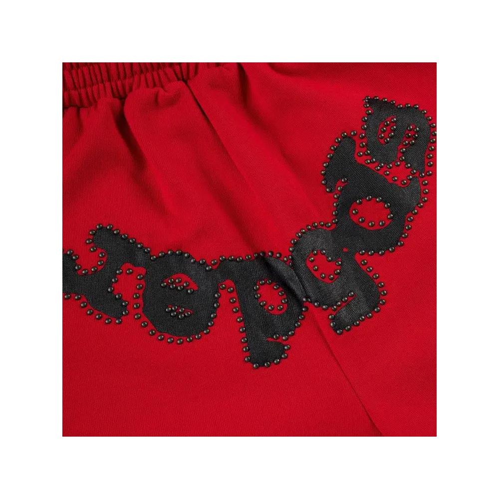 Низы Sp5der OG Studded Sweatshort 'Red' 3