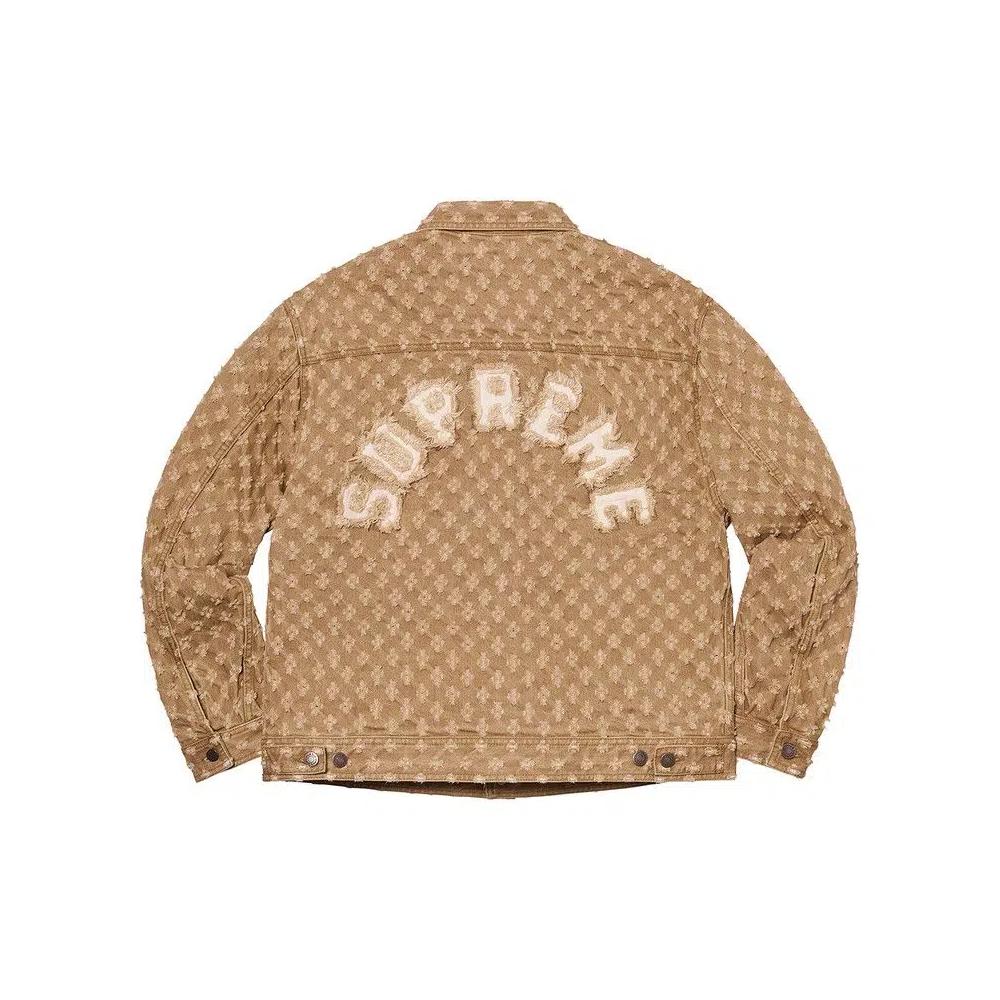 Джинсовые куртки Supreme Hole Punch Denim Trucker Jacket 'Brown' 2
