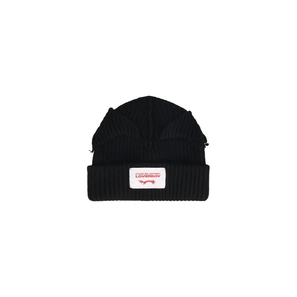 Шапки Charles Jeffrey Loverboy Supersized Chunky Ears Beanie 'Black' 1