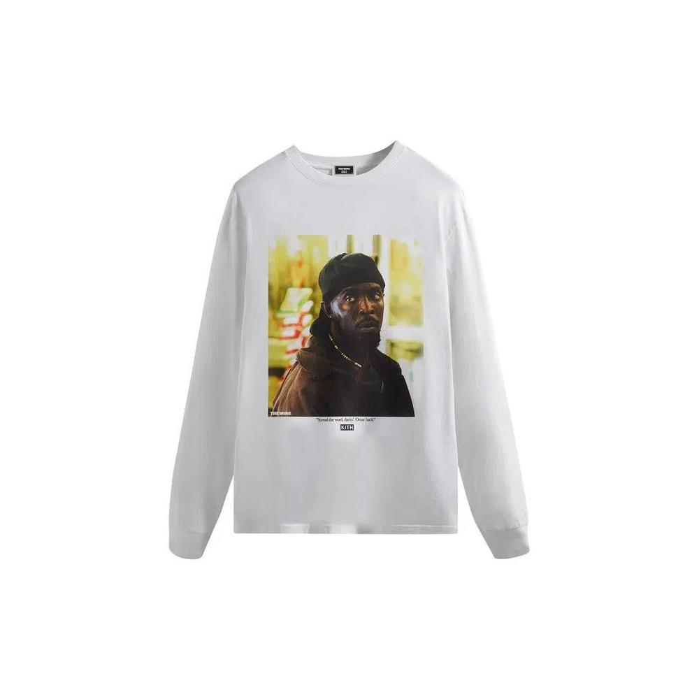 Футболки Kith For The Wire Omar Back Long-Sleeve Tee 'White' 1