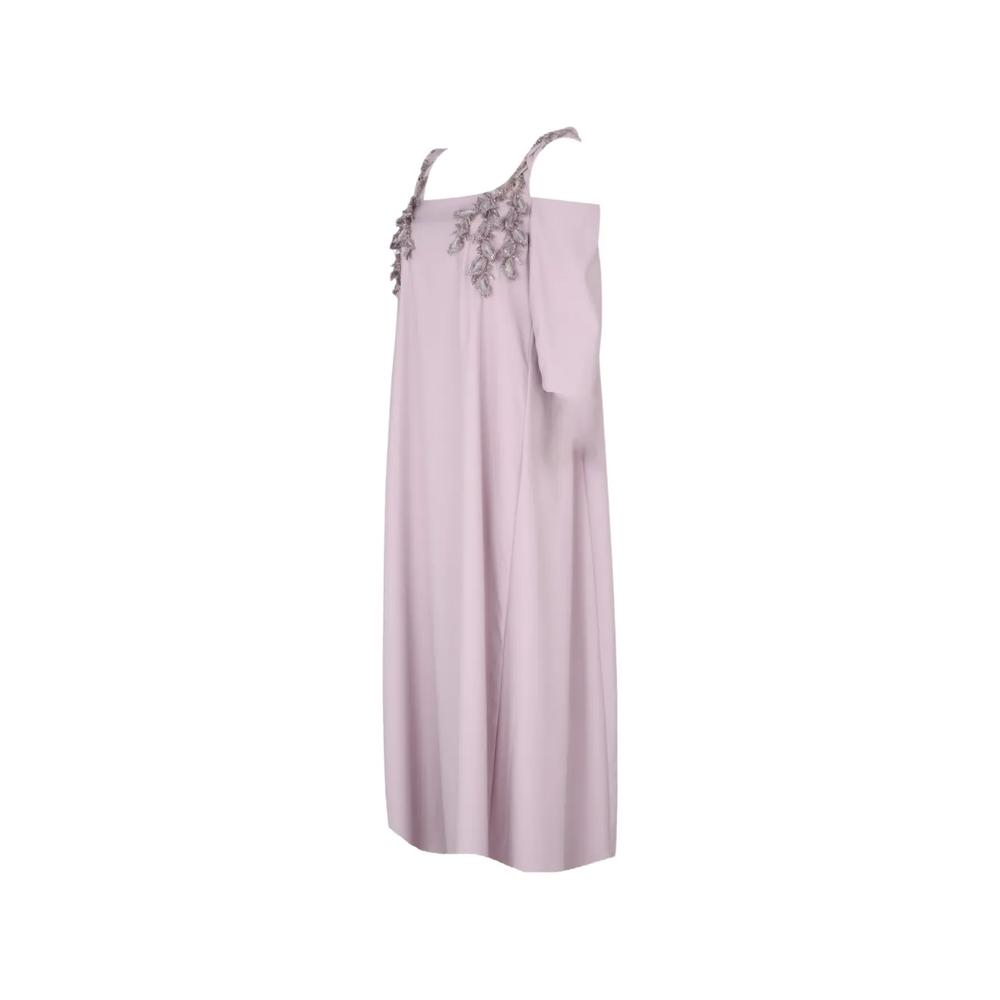 embroidered cold-shoulder midi dress 2