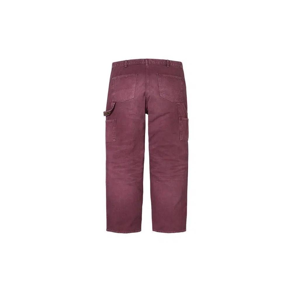 Брюки Supreme Worn Double Knee Painter Pant 'Burgundy' 2