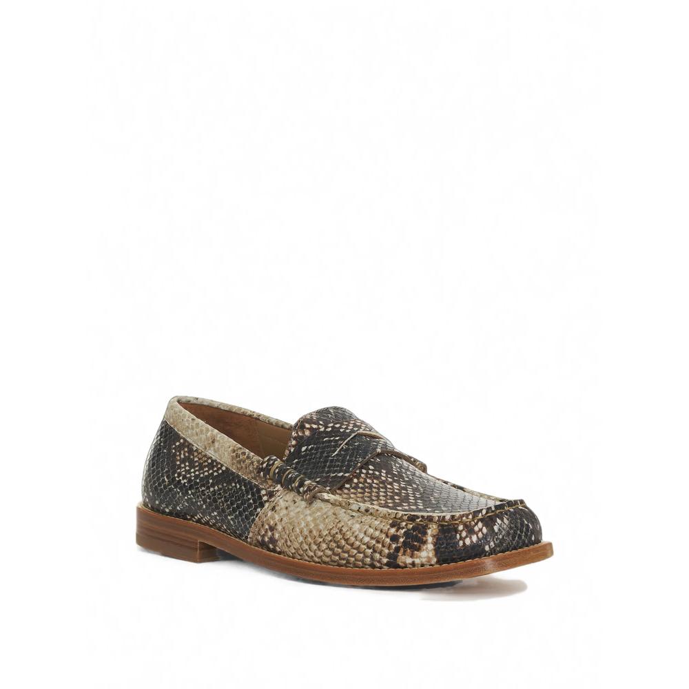 snakeskin-effect penny loafers 2