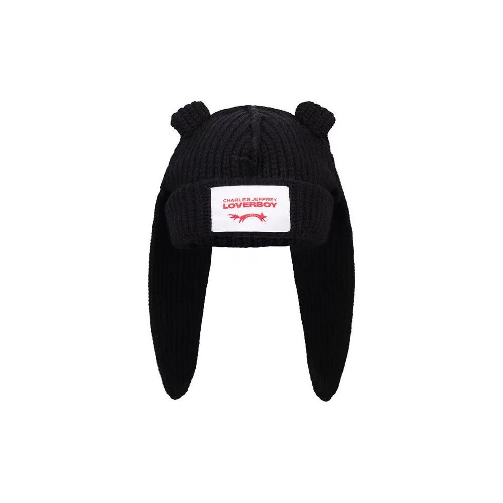 Шапки Charles Jeffrey Loverboy Chunky Rabbit Beanie 'Black' 1
