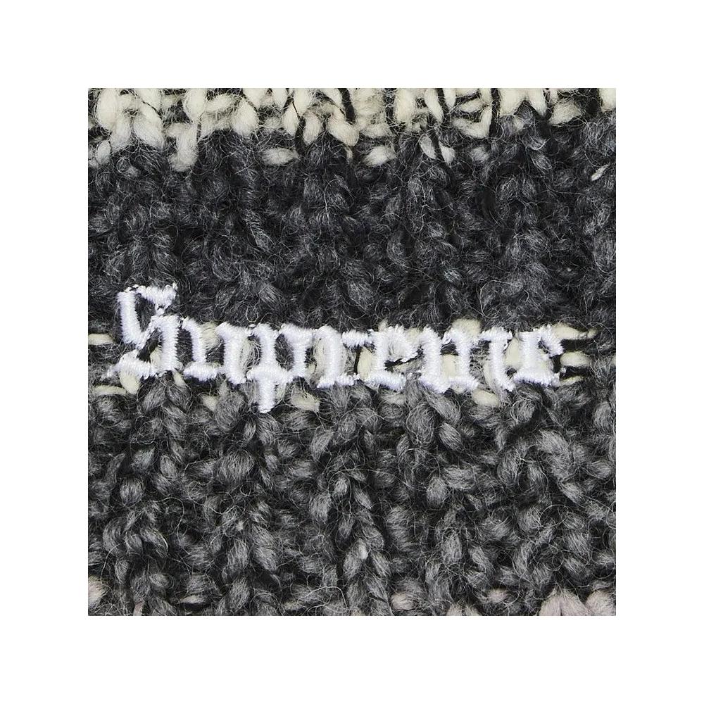Бини Supreme Space Dye Stripe Beanie 'Black' 3