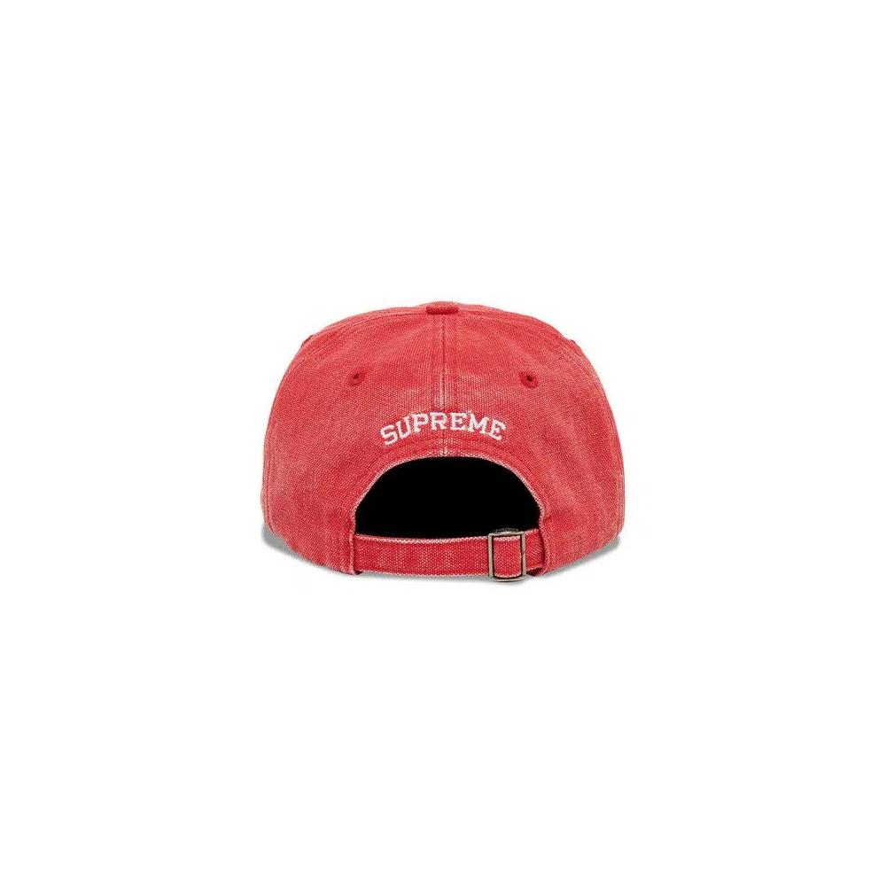 Кепки-снэпбэки Supreme Pigment Canvas S Logo 6-Panel 'Red' 4
