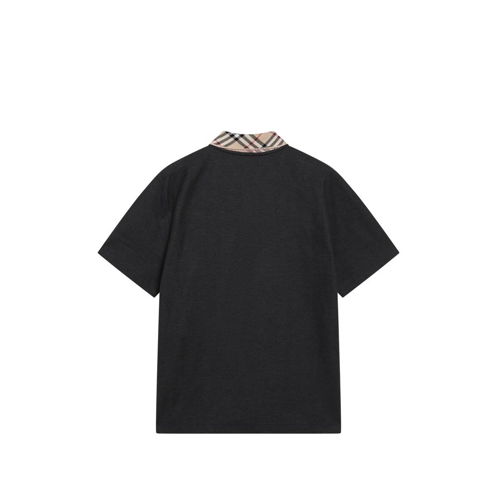 Check-collar cotton polo shirt 2