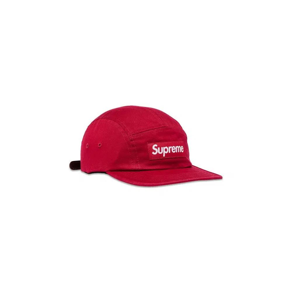 Кепки Supreme Washed Chino Twill Camp Cap «Red» 2