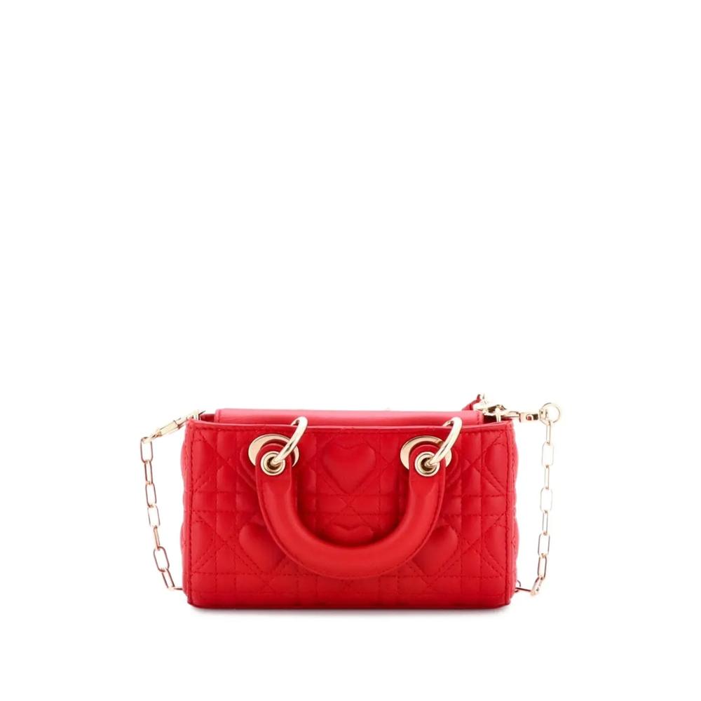 Стеганая сумка-сэтчел Lady D-Joy Bag Heart Cannage Quilt Leather Micro 2