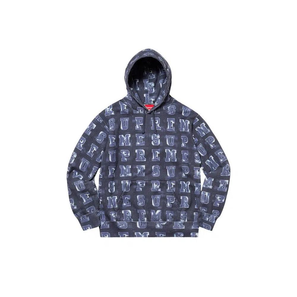 Худи Supreme Blocks с капюшоном 'Navy' 1