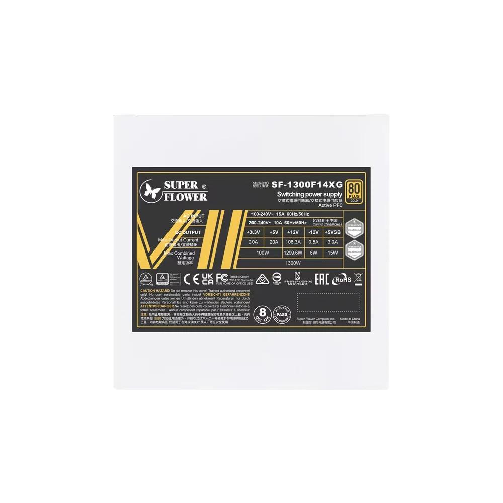 Super Flower Leadex VII XG Gold 1300W White ATX 3.1 80Plus Gold полностью модульный белый блок питания 5