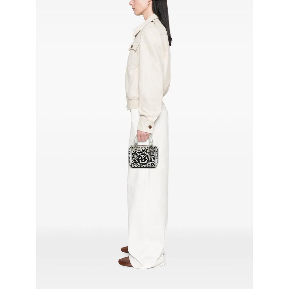 Сумка-сэтчел Mini Calfskin Flower Embroidered Lady Dior (2018 год) 2