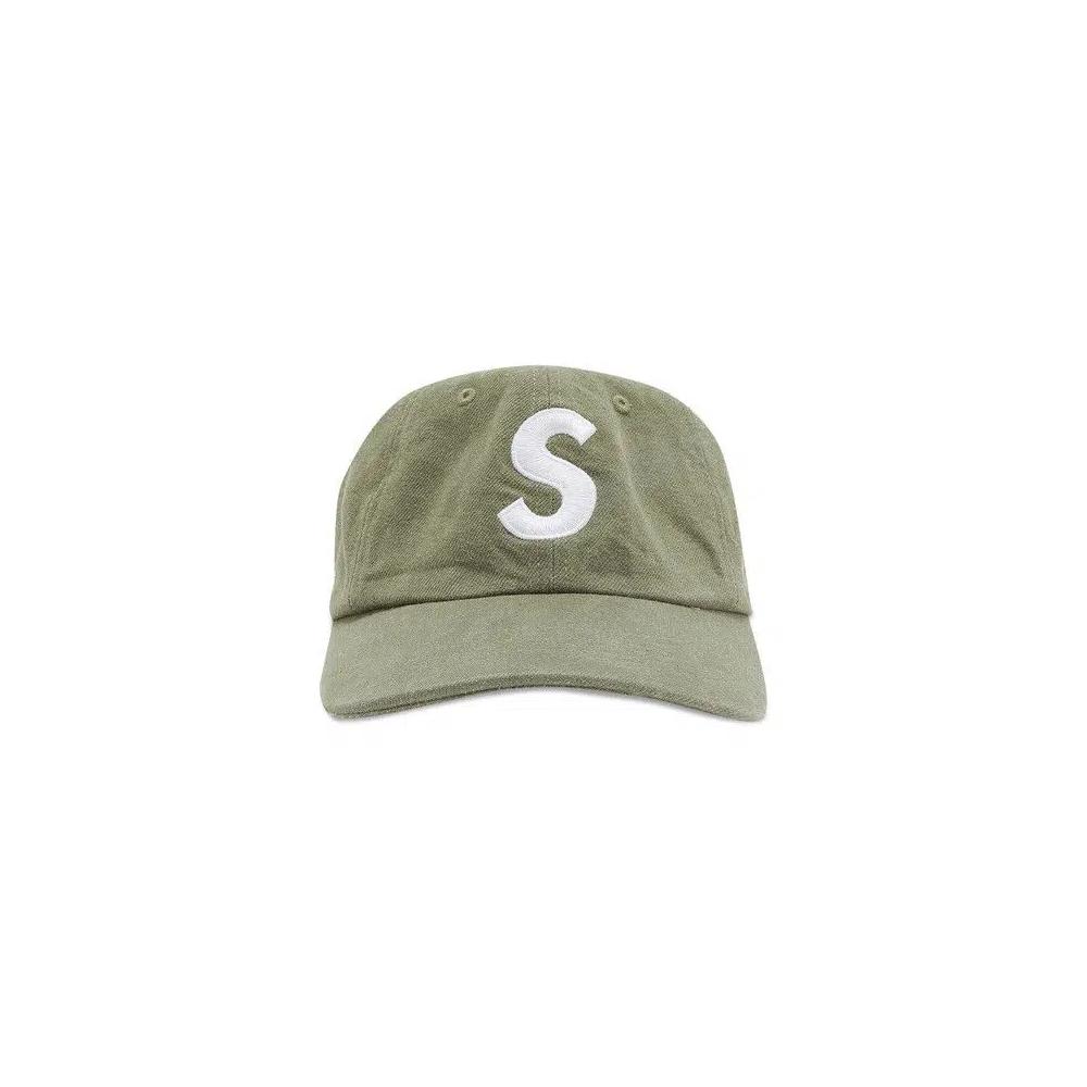 Бейсболки Supreme x Kevlar Denim S Logo 6-Panel 'Olive' 2